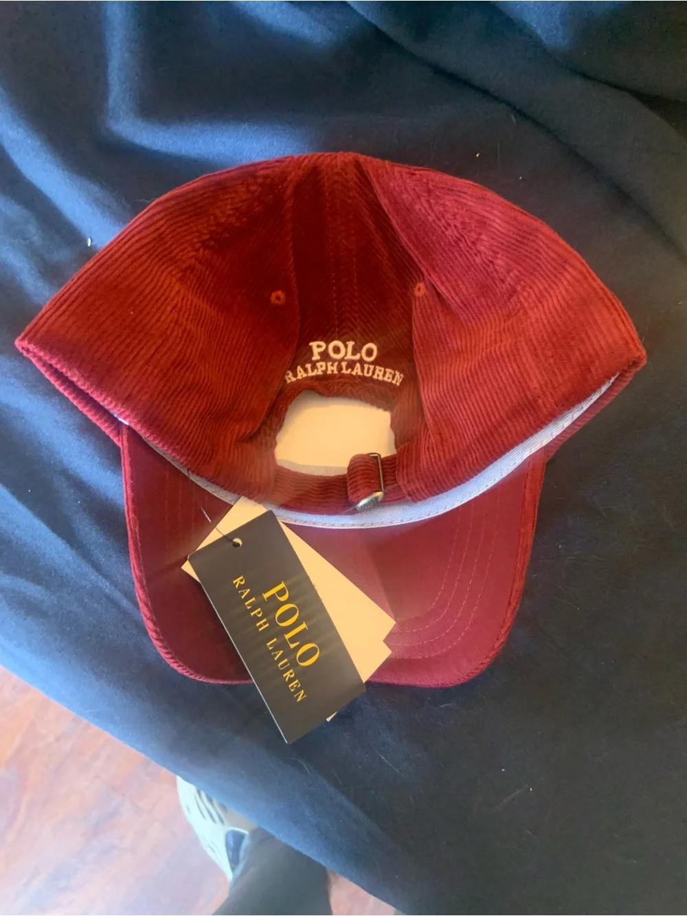 Ralph Lauren Burgundy Corduroy Polo Cap - Picture 4 of 8